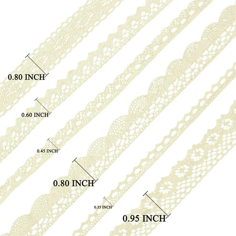 Beige/Off White/Gold Filigree - Embroidered Ribbon - 7.5 cm Wide.– WIKILACES