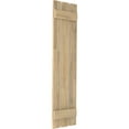 thumbnail image 3 of Ekena Millwork 11 1/2"W x 76"H Americraft Three Board (2 Batten) Exterior Real Wood Spaced Board-n-Batten Shutters (Per Pair), Unfinished, 3 of 10