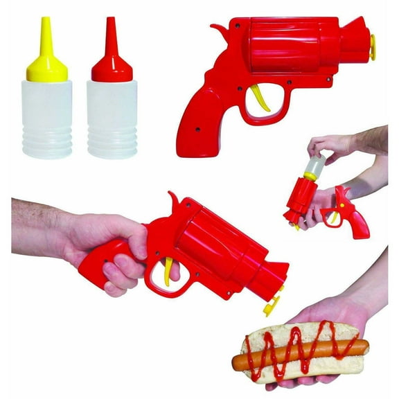 Versatile Seasoning Bottle, BBQ Pistol Shape, Reusable Dressing Dispenser, Multi-functional Sauce Container, Ideal for Kitchen and Garage Use