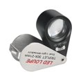 thumbnail image 1 of 30X Mini Multi-functional Handheld LED Jeweler Loupe Portable 21mm 6 Jeweler Loupe Magnifier Triplet Magnifying Glass Built-in 6-shaped Circular LED Lights UV Counterfeit Detector, 1 of 8