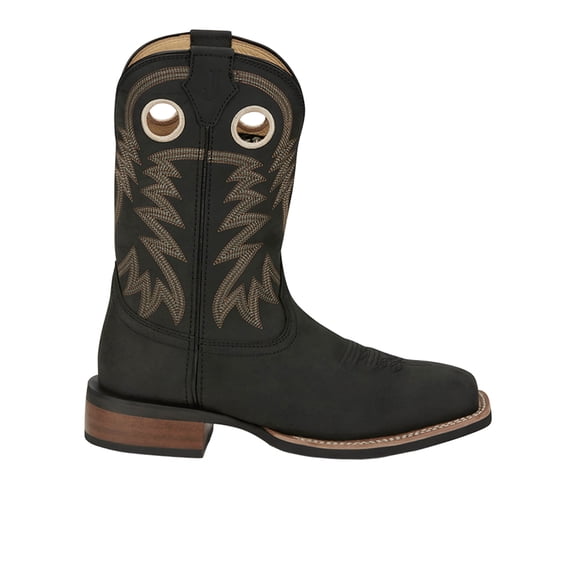 Justin Boots Mens Show Stopper Square Toe Pull On Cowboy Mid Calf Boots