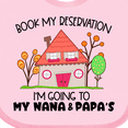 thumbnail image 4 of Inktastic Book My Reservation I'm Going to My Nana and Papa's- House Boys or Girls Baby Bib, 4 of 4