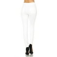 thumbnail image 4 of Auliné Collection Womens Solid Slim Fit Color Skinny Stretchy Ponte Pants White M, 4 of 4