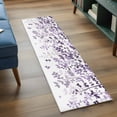 thumbnail image 3 of Runner Rug 2'x6', Purple Leaves Washable Non-Slip Hallway Runner Rugs, Summer Botanical Bedside Rugs Floor Mats Carpet Runners for Kitchen Bathroom Laundry Room, 3 of 8
