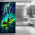 thumbnail image 3 of Erosebridal Sports Car Shower Curtain 72Wx84L, Neon Speed Bathroom Shower Curtain, Green Yellow, 3 of 5