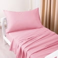 thumbnail image 4 of Lorviah Microfiber Soft Toddler Crib Sheet Set 3 Pieces, for Standard Crib Size, Pink, 4 of 6