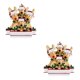 thumbnail image 4 of Kearding Animal Árbol de Navidad Adorno colgante Decoración de la puerta Decoración del centro comercial Colgante decorativo de invierno Suministros 4 animales 2piezas Kearding CBP118959, 4 of 5
