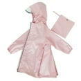 thumbnail image 3 of lnmuld Girls Rain Poncho with Backpack Slot & Hood,Lightweight Waterproof for Outdoor & School,Kids Windproof Rainwear Size:6-8 Years, 3 of 4