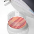 thumbnail image 6 of Round Glass Ashtray 8.5×3.5in Non-Bubble Anti-Rolling Edge Smooth Not Hurt Hands For Living Room Bedroom Work Hotel Office Car Orangered Stripe_3, 6 of 8