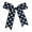 Navy, variant on Jumbo Hair Bow Clip with Tails Medium Polka Dot Hairbows for Women, 1 Piece (Black)