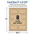 thumbnail image 5 of Avery Rectangle Business Cards, 2" x 3-1/2", Kraft Brown, 200 Total, 5 of 9