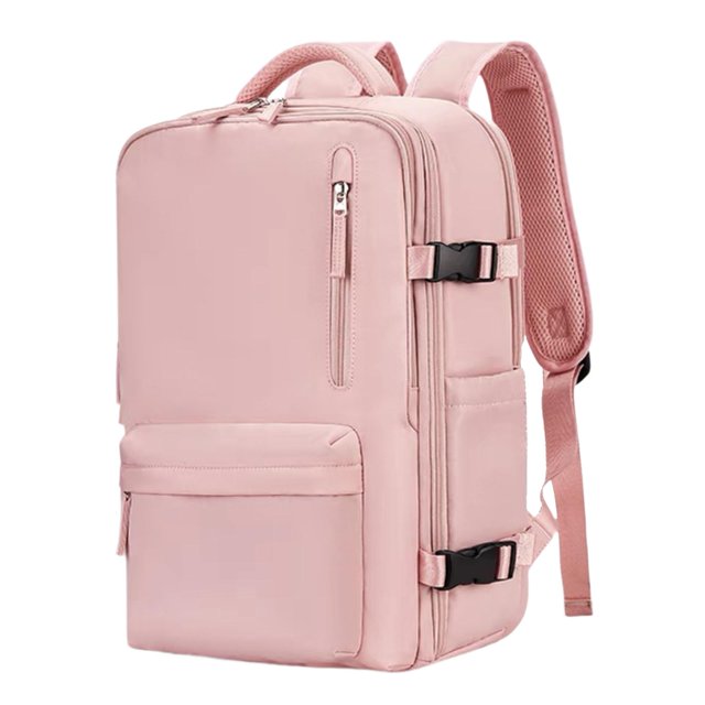 Bolso de hombro doble para mujer, bolso de viaje ligero para mochila, bolso de noche rosa