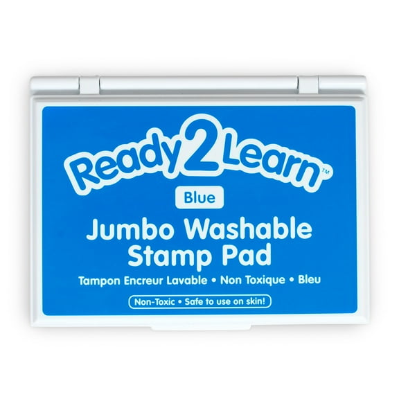 READY 2 LEARN Jumbo Washable Stamp Pad - Blue - 6.2"L x 4.1"W