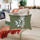 thumbnail image 5 of Juego de 4 fundas de almohada con estampado de flores de 12 x 20, diseño geométrico abstracto nórdico verde, decoración para sofá cama o sala de estar, 5 of 5