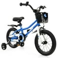 thumbnail image 1 of Costway Vélo 14 Pieds' pour Enfant avec Roues Stabilisatrices Amovibles et Panier pour 3 à 5 Ans Bleu Ciel, 1 of 1