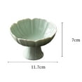 thumbnail image 6 of CUTICATE Ceramic Footed Bowl Decorative Bowl Multifunctional Lotus Shaped Dessert Cake Serving Bowl for Kitchen Home Room Light Green, 6 of 6