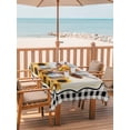 thumbnail image 2 of Outdoor Tablecloth with Umbrella Hole for Patio/Picnic/Party/Camping, Yellow Sunflowers Yak Waterproof Table Cloth Rectangle Table Cover Washable, Black White Checkered Rustic Buffalo (52"x 70"), 2 of 8