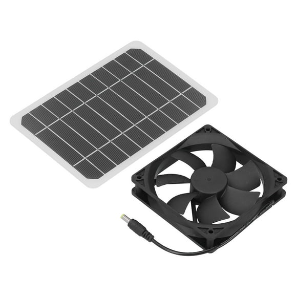 Herwey 6W Solar Panel With Cooling Fan Mini Ventilator Solar Powered Exhaust Fan G