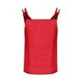 thumbnail image 6 of Lenpel Women's Satin Tank Tops Spaghetti Strap Wrap V Neck Ruched Sleeveless Blouses Casual Loose Camisole Shirts, 6 of 7
