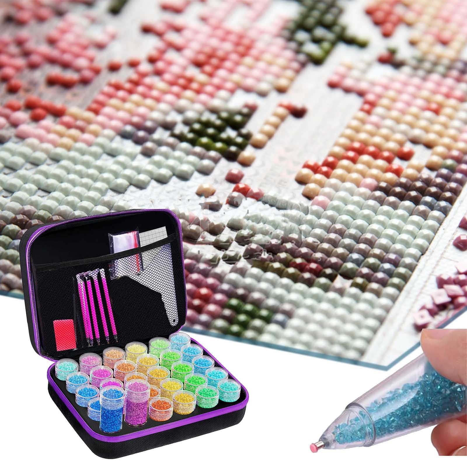 Weloille 60 Compartments Bottle 120 Bottles Storage Container for Diamond Art Kits,Portable Bead Storage Boxes for Diamond Painting Accessories and Tools