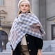 thumbnail image 3 of Bufanda de invierno a cuadros para mujer, cálida y acogedora, chal de gran tamaño, capa, bufandas de moda, chal largo, grueso y cálido para invierno, 3 of 5