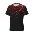thumbnail image 3 of Rocae Red Glitter1 for Men's Moisture-Wicking Crew Tee - T-Shirt for Sports, Outdoor Activities, and Casual WearSmall, 3 of 9