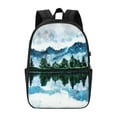 thumbnail image 2 of YFYANG 17" Laptop Backpack, Blue Watercolor Painting Fashion Travel Work Backpack with USB and Headphone Cable Interface for Men and Women, 2 of 8