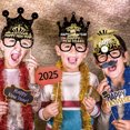thumbnail image 4 of 12 pcs 2025 New Year Eyeglasses Black and Gold Cone Hat and Glasses New Years Eve Party Supplies Supplies, 4 of 4