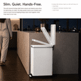 thumbnail image 3 of Home Zone Living 12 Gallon Slim Kitchen Trash Can with Step Pedal, Soft-Close Lid and Removable Liner, Stainless Steel, Matte White, 3 of 10
