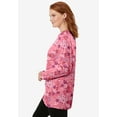 thumbnail image 3 of Woman Within Plus Size Perfect Printed Long-Sleeve Crewneck Tunic, 3 of 4