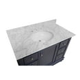 thumbnail image 5 of Bella 42" Bathroom Vanity with Marine Gray Cabinet and Carrara Marble Top, 5 of 6
