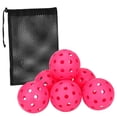 thumbnail image 2 of LOVIVER 6 Pack Pickleball Balls Training Pickleball Accessories Professional Competition Pink, 2 of 8