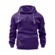 thumbnail image 2 of AUNVITO Women's Solid Color Hooded Sweatshirt Casual Pullover with Drawstring Long Sleeve Comfortable and Trendy, 2 of 4