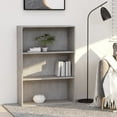 thumbnail image 5 of vidaXL 3-Tier Book Cabinet White and Sonoma Oak 31.5"x11.8"x44.9" Engineered Wood, 5 of 13