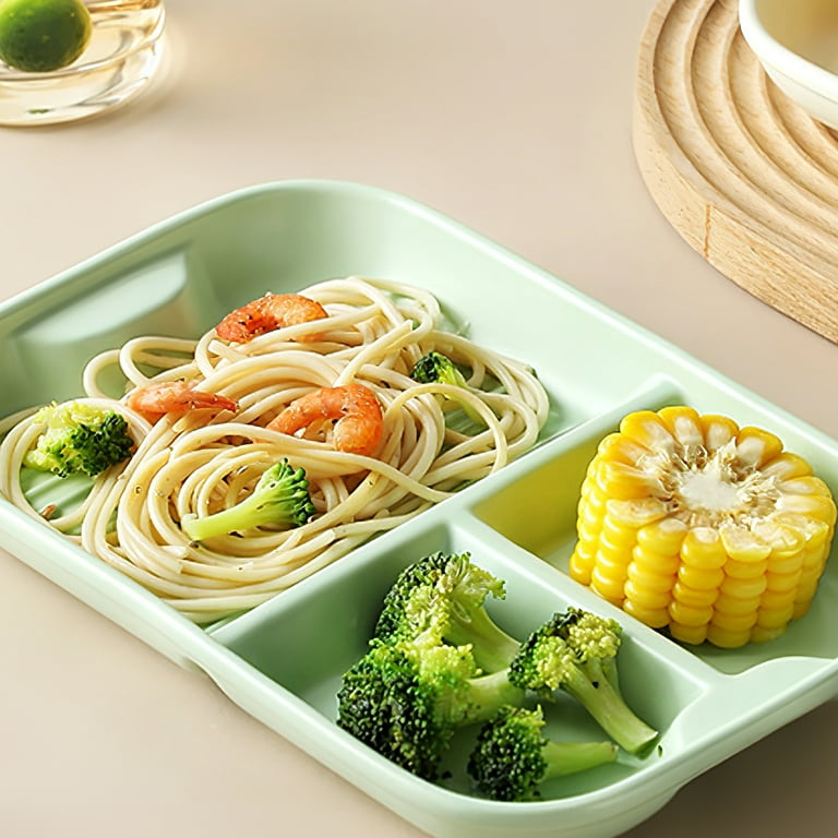 Kids Trays for Eating Three Compartment Serving Plate Partition