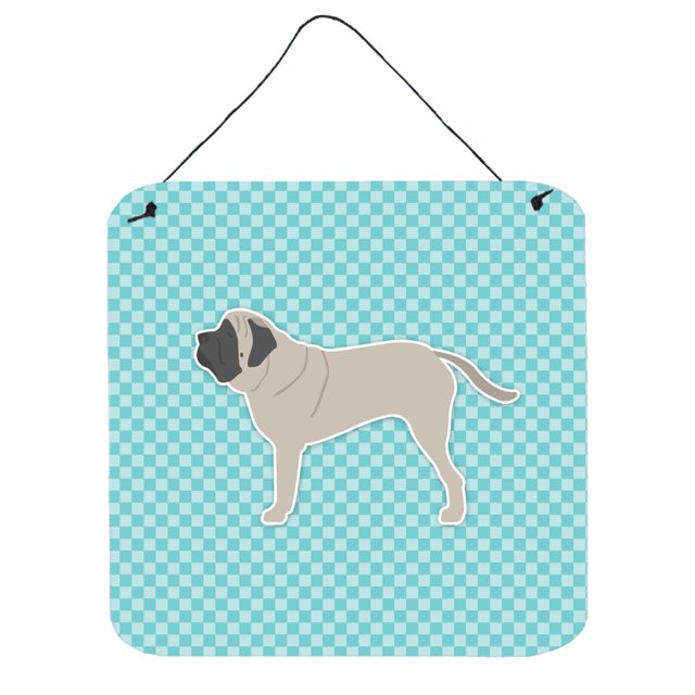 Caroline's Treasures - Tablero de ajedrez de mastín inglés azul para colgar en la pared o en la puerta BB3756DS66, 6 x 6, multicolor Caroline's Treasures BB3756DS66