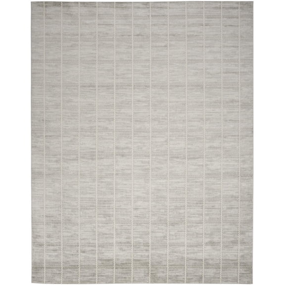 9' X 12' Gray Geometric Area Rug