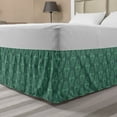 thumbnail image 1 of Dragon Bed Skirt, Repetitive Pattern of Symbolic Mystic and Cultural, Elastic Bedskirt Dust Ruffle Wrap Around for Bedding Decor, 4 Sizes, Grey Teal Laurel Green, by Ambesonne, 1 of 2