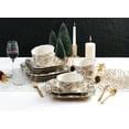 thumbnail image 5 of 222 Fifth Christmas Lane Electroplate 12-Piece Dinnerware Set for 4, White/Gold Fine China Dish Set, 5 of 16