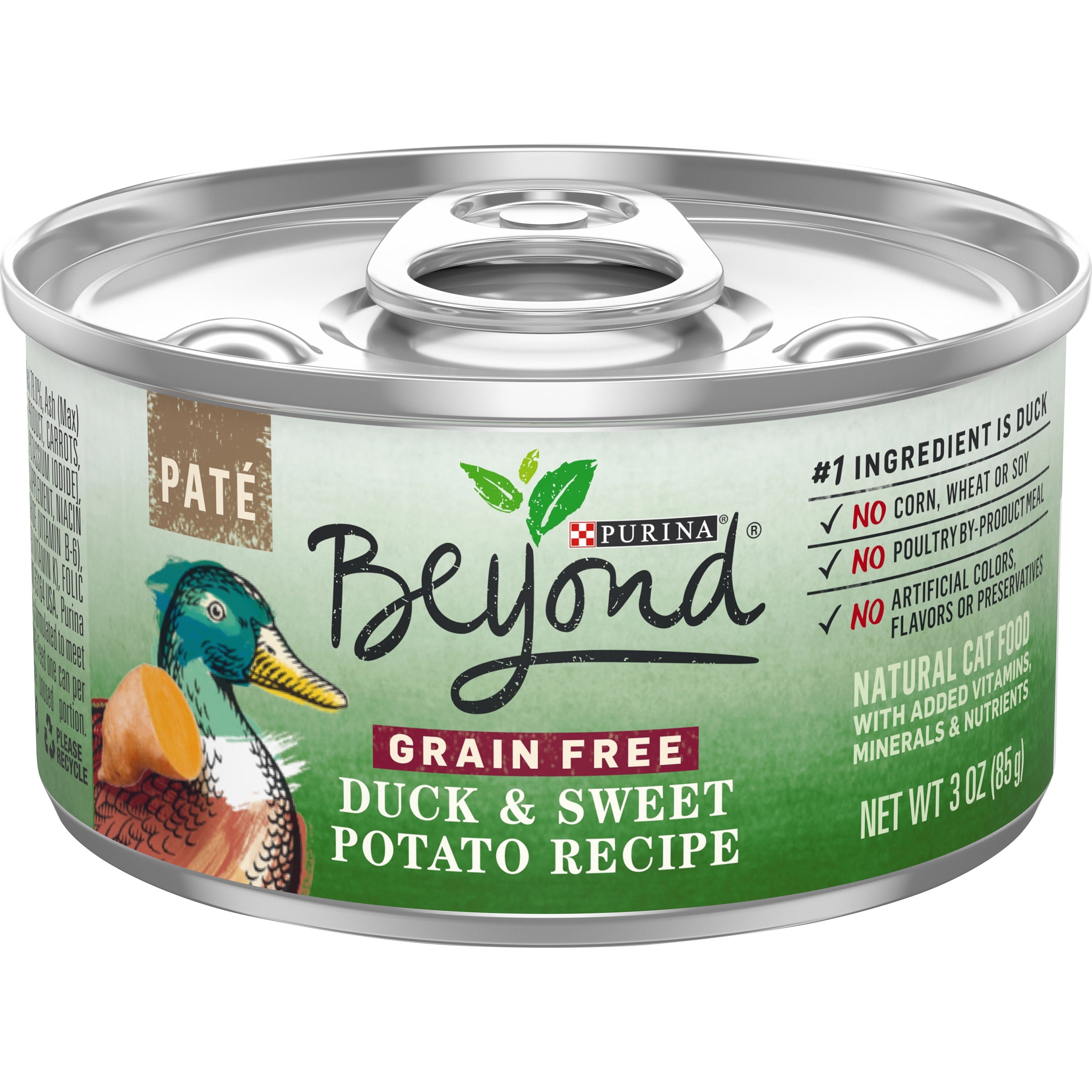 Purina Beyond Wet Cat Food Duck Sweet Potato, GrainFree, 3 oz Cans (12