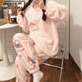 thumbnail image 1 of Sanrio-Pijama de Hello Kitty Kuromi My Melody Pochacco para mujer, conjunto de dibujos animados Y2k Kawaii Ins, ropa de casa de felpa para estudiantes, regalos de Anime, 1 of 4
