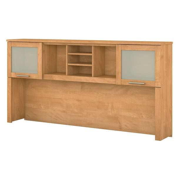 Bush Furniture Somerset 72W Hutch for L Shaped Desk in Maple Cross