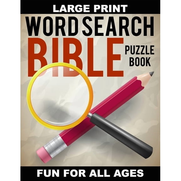 Word Search Bible Puzzle Book: 80 Large Print Puzzles, Featuring Words from Bible Chapters, Fun for Christian Puzzle Enthusiasts Young and Old (Paperback)(Large Print)