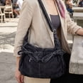 thumbnail image 6 of PULLIMORE Women's Retro Denim Shoulder Bag Crossbody Handbags Casual Style Lightweight Jean Tote Hobo Purse, 6 of 7