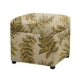 thumbnail image 2 of Jacob 18" Storage Cube Ottoman Tan Floral, 2 of 4