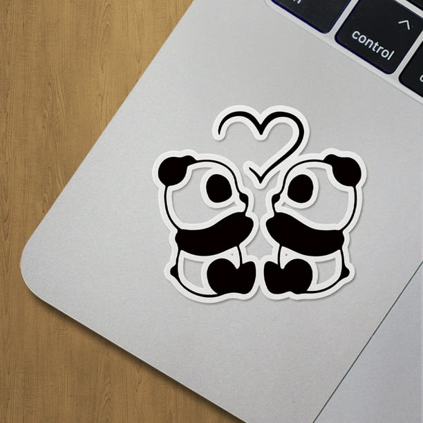 一流の品質 Vinyl Stickers Decals Of Panda Illustration - Waterproof トップス