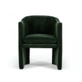 thumbnail image 2 of Dark Green Velvet Modern Curvilinear Dining Chair, 2 of 5