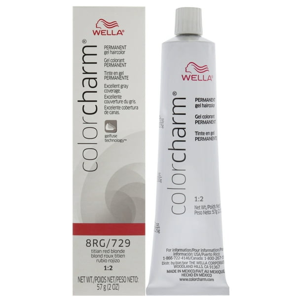 Wella Color Charm Permanent Hair Color Gel 8RG 729 Titan Red Blonde 2