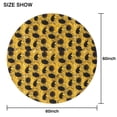 thumbnail image 6 of Yellow Black Sunflower Pattern Round Tablecloth 60"x60",Wrinkle Wipeable Table Cloth for Kitchen Dining Room Picnic Patio Party, 6 of 6