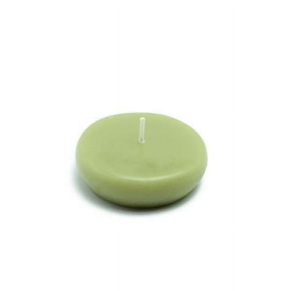 Jeco CFZ-037 2 .25 in. Sage Floating Candles, Green - 24 Piece per Box